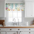 Easter Sheer Valances for Windows 42"x18", Light Filtering Kitchen Curtains - Image 3