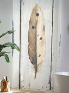 Sheer Curtains 108 Inches Long, Farmhouse Feather Semi Sheer Curtains Light - Image 4