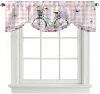 Spring Tie Up Valance Curtains for Windows, Kitchen Curtains Window Shades by Unknown