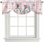 Spring Tie Up Valance Curtains for Windows, Kitchen Curtains Window Shades by Unknown