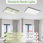 Fluorescent Light Covers for Ceiling Lights Sage Green Eucalyptus Leaves - Image 5