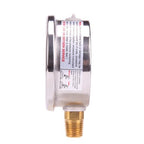 MEASUREMAN Pressure Gauge 1/4 NPT, 0-100psi/kPa Glycerin Filled Pressure Gauge - Image 4