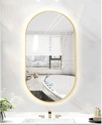 Oval LED Illuminated Bathroom Mirror, Wall-mounted Vanity Makeup Mirror - Image 7