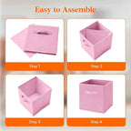 Lifewit Collapsible Fabric Storage Cubes Bins Set 11 Inch, Foldable Cubby