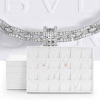 Oirlv Premium White Leather Stackable Jewelry Tray 24 Grid Jewelry Organizer
