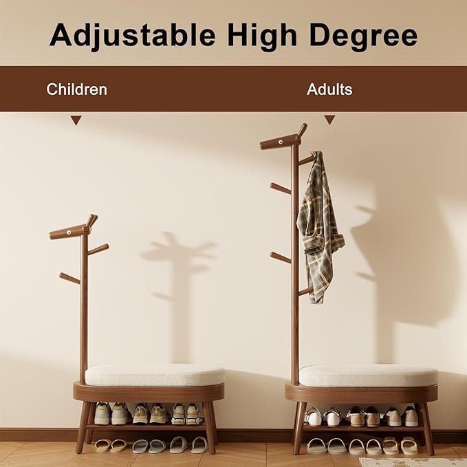 AQIMUELE Shoe Bench Entryway, Coat Rack - Image 7