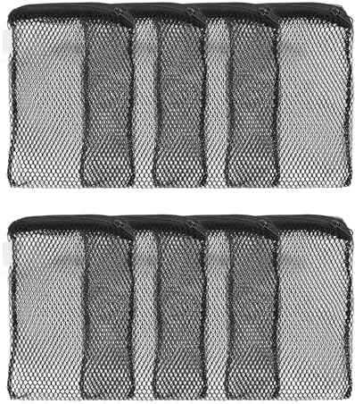 Pawfly 8 Pcs Aquarium Filter Media Bags, Fish Tank Coarse Mesh Bag with Plastic Zipper Soft Aquarium Mesh Bag for Activated Carbon, Bio Filter Balls, Filter Stones, Ceramic Rings(8" x 5.5")