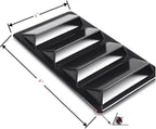 1 Pair Black Decorative Air Flow Intake Turbo Bonnet Hood Side Vent Cover Stick - Image 3