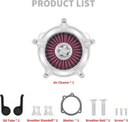 HDBUBALUS Motorcycle CNC Spike Air Cleaner Air Filter Intake System Filter - Image 6