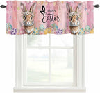 Easter Curtain Valances for Windows, Kitchen Valance Window Treatment, Spring by Unknown