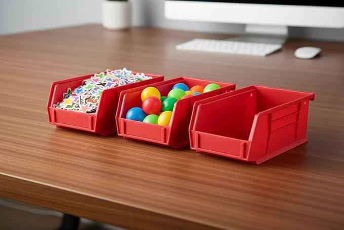 Hudson Exchange 7-1/2" x 4" x 3" Plastic Stackable Storage Bin and Hanging