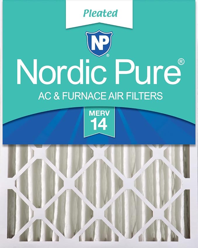 Nordic Pure 18x24x4 Pleated MERV 14 Air Filter 1 Pack by NordicPure