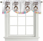 Grey Easter Tie Up Valance Curtains by Unknown