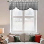Grey Ombre Wooden Tie Up Valance Curtains - Image 3