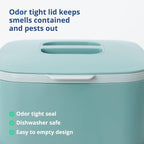 Blue Ginkgo Kitchen Compost Bin – Filter-Free, Odor-Tight Countertop Food Waste - Image 4