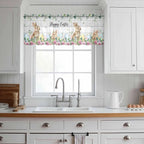 Easter Sheer Valances for Windows 42"x12", Light Filtering Kitchen Curtains - Image 3