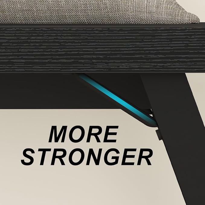 LVB Black Bench, Modern Storage Bench - Image 7
