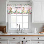Easter Sheer Valances for Windows 42"x12", Light Filtering Kitchen Curtains - Image 3