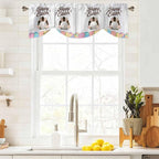 Grey Easter Tie Up Valance Curtains - Image 9