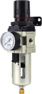 SNS 1/4''NPT Compressed Air Compressor Pressure Filter Regulator Piggyback Combo by SNS