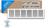 Fits 30x8 Duct Opening | Steel Return Air Grille by Handua | Vent Cover Grill by Handua