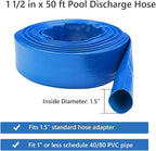 Eastrans 1 1/2 IN x 50 FT Pool Backwash Hose, Heavy Duty Flat Discharge Hose - Image 4