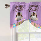 Purple Easter Tie Up Valance Curtains - Image 4
