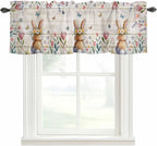 Easter Curtain Valances for Windows, Kitchen Valance Window Treatment, Spring by Unknown