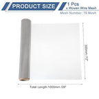 uxcell 70 Mesh 39" x 12" Woven Wire Mesh, 304 Stainless Steel Air Vent Filter - Image 2