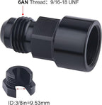 EVIL ENERGY 6AN Male to 3/8" Quick-Disconnect Female EFI Fuel Rail Fitting - Image 2