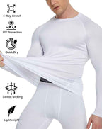5 or 4 Pack Compression Shirts for Men Long Sleeve Athletic Base Layer