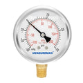 MEASUREMAN 2-1/2" dial, Glycerin Filled, Stainless Steel case, Brass Inside by MEASUREMAN