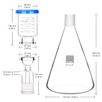 stonylab Glass Filtration Apparatus, Borosilicate Glass Vacuum Filtration - Image 3