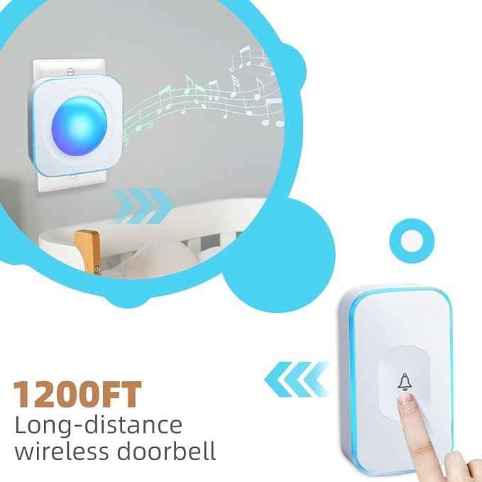 Wireless Doorbells for Home Flashing Light Doorbell