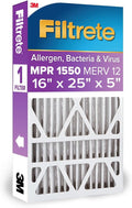 Filtrete 16x25x5 AC Furnace Air Filter, MPR 1550, MERV 12, Fits Honeywell & by Filtrete