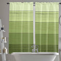 Gradient Green Wooden Board Window Valance Curtains, Retro Country Wood Grain by IDOWMAT
