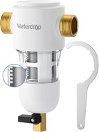 Waterdrop Spin Down Sediment Filter, Reusable Whole House Water Filter System by Waterdrop