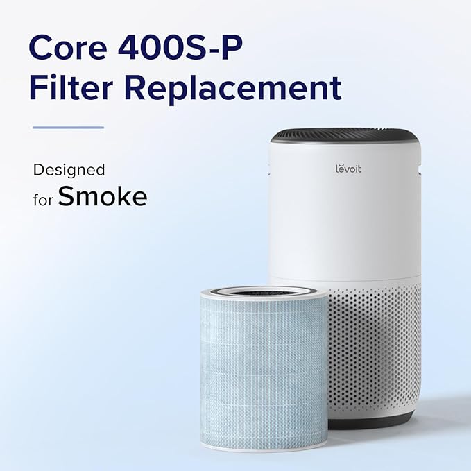 LEVOIT Core 400S-P Air Purifier Smoke Remover Replacement Filter, Genuine - Image 2