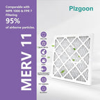 14x14x1 Air Filter MERV 11 MPR 1000 Pleated AC Furnace Filters - Image 3
