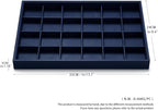 Oirlv Stackable Premium Leather Jewelry Trays 24 Grid Jewelry Organizer - Image 8