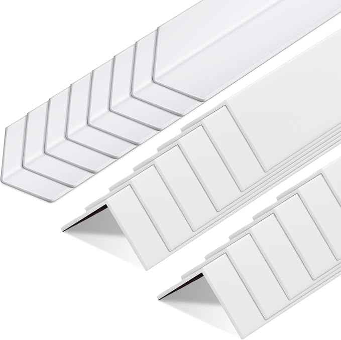 Sasylvia 20 Pcs Wall Corner Protector Guards, Vinyl 3/4 x 48 Inches Corner Trim