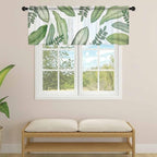 Summer Palm Leaf Sheer Valance Curtains - Image 4