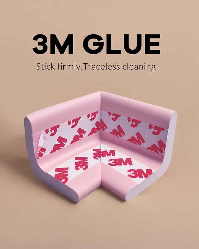 Baby Proofing Corner Guards 16 Pack Pink, Extra Thick Foam Edge Protectors