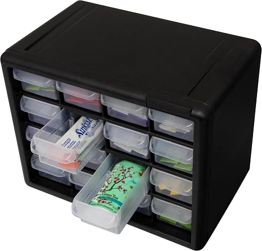 Akro-Mils 16-Drawer Plastic Storage Cabinet | 10-1/2 x 6-1/2 x 8-1/2 Inch | - Image 19