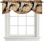 Farmhouse Cow Tie Up Valance Curtains by Unknown