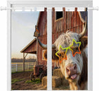 Farm Yaks Bedroom Curtains 72 Inch Length, Window Curtains Tab Top, Farmhouse by Unknown