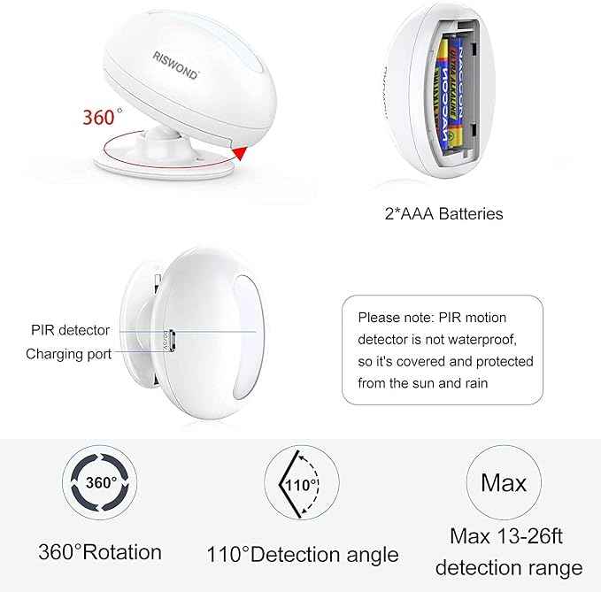 Wireless Motion Sensor Door Chime: Business Entry Doorbell Indoor Motion