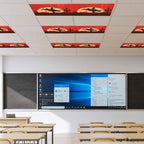 Fluorescent Light Covers for Drop Ceiling Western Cowboys Horse Riding on Red - Image 4