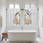 Easter Bunny Kitchen Curtains 54 Inch Long 2 Panel Set, Rod Pocket Window - Image 5