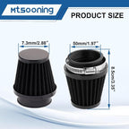 Mtsooning Universal Air Filter, 50mm Motorcycle Cone Intake Breather Cleaner - Image 5